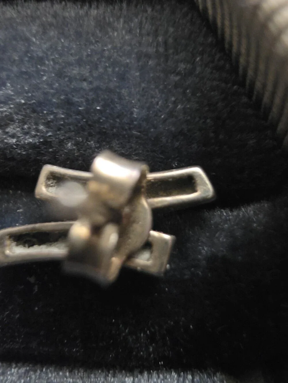 Sterling Silver CZ Stud Earrings (Vintage)